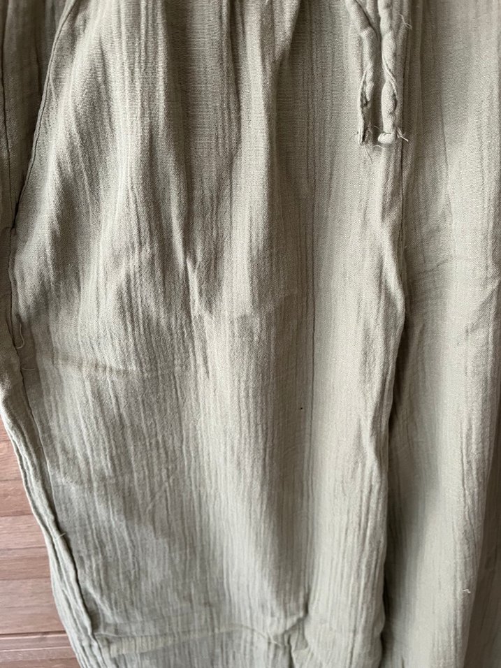 Bohem Tarzı Kadın Keten Pantolon - Görsel 2