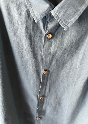 6 Yaş Beden Erkek Çocuk Mavi Denim Gömlek