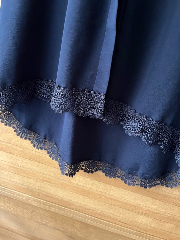 Düğmeli Lacivert Uzun Kollu Kadın Tunik - Görsel 3