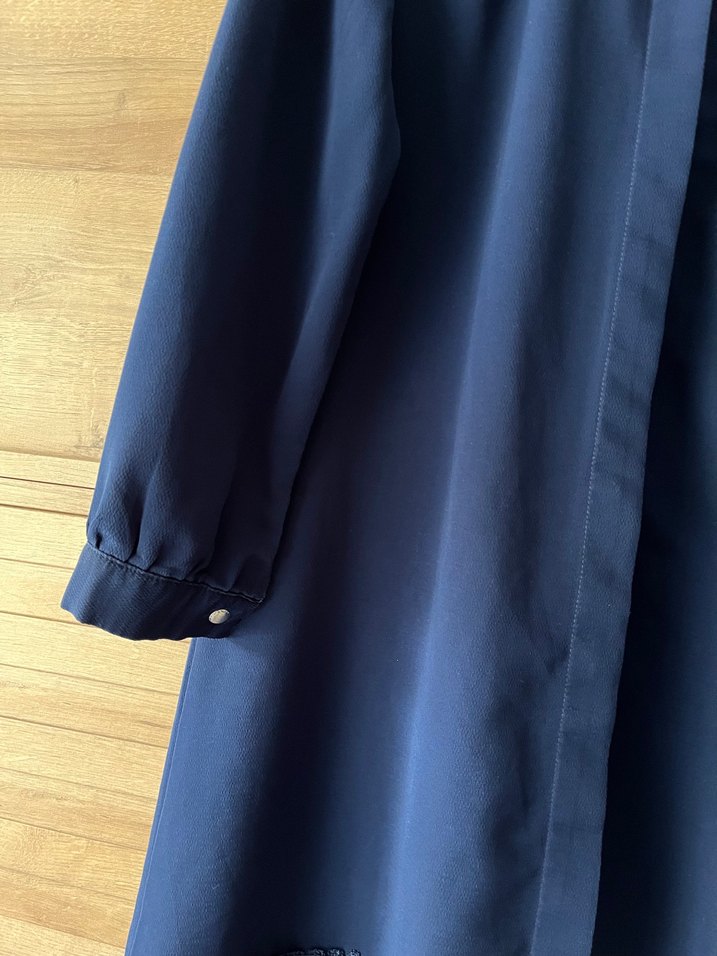 Düğmeli Lacivert Uzun Kollu Kadın Tunik - Görsel 2
