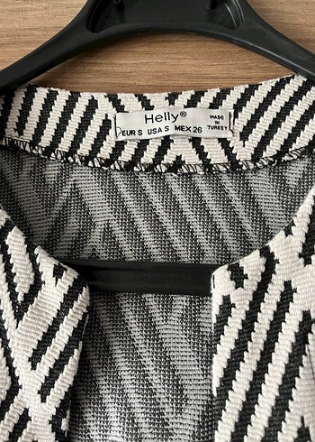 38 Beden gri Renk Gri Zebra Desenli Midi Kadın Kaban