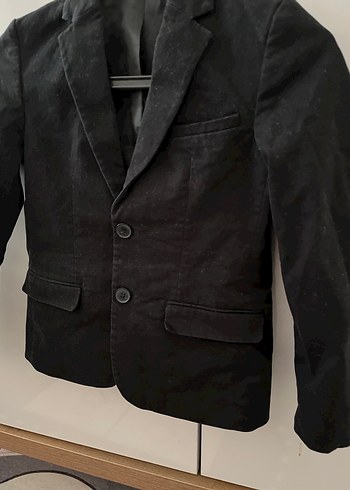 Erkek Çocuk Siyah Süet Ceket - Görsel 2