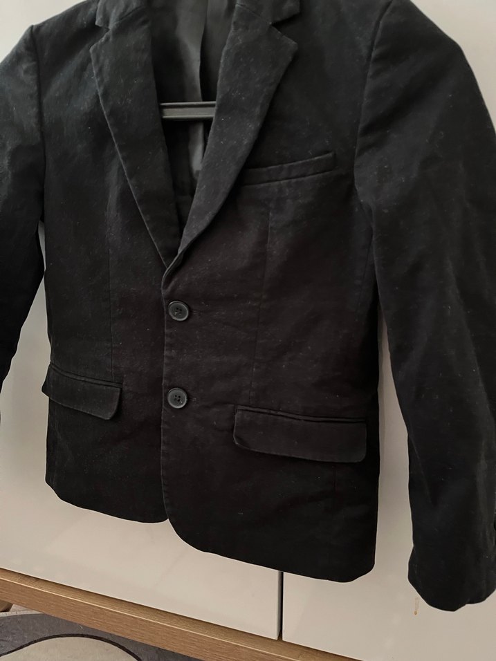 Erkek Çocuk Siyah Süet Ceket - Görsel 2
