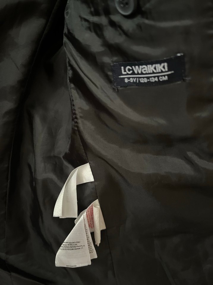 Erkek Çocuk Siyah Süet Ceket - Görsel 3