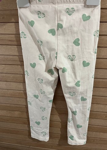 Kız Çocuk Beyaz Elastik Bel Tayt - Görsel 3