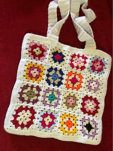 Tasarımcı Motif örgü çanta