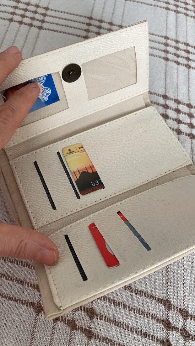 Bej Süet Fermuarlı Kadın Cüzdanı - Görsel 2