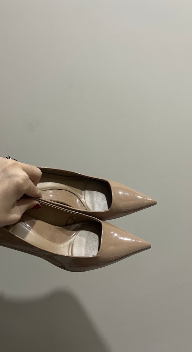 Bej Kadın Stiletto Topuklu Ayakkabı - Görsel 2