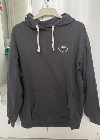 Gri Kapüşonlu Kadın Sweatshirt