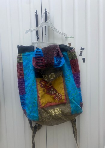 Renkli Bohem Kadın Sırt Çantası - Görsel 4