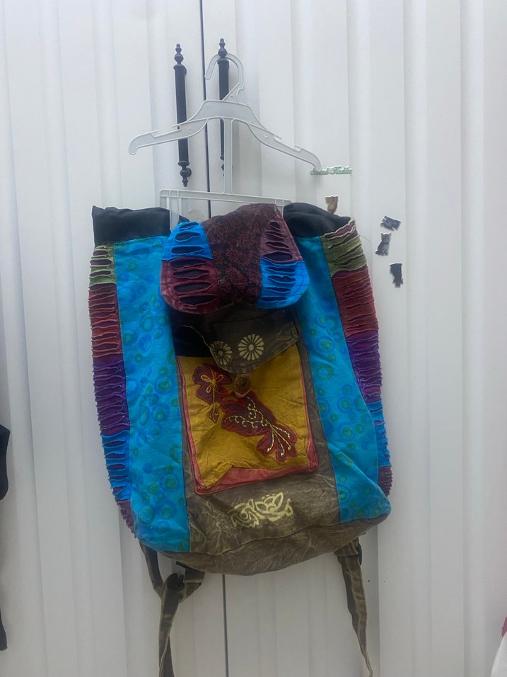 Renkli Bohem Kadın Sırt Çantası - Görsel 4