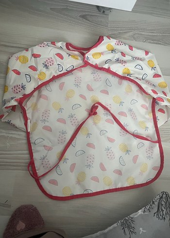 Pastel Desenli Beyaz Bebek Önlüğü - Görsel 3