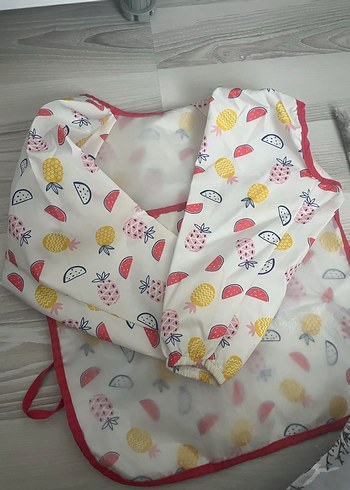 Pastel Desenli Beyaz Bebek Önlüğü - Görsel 2