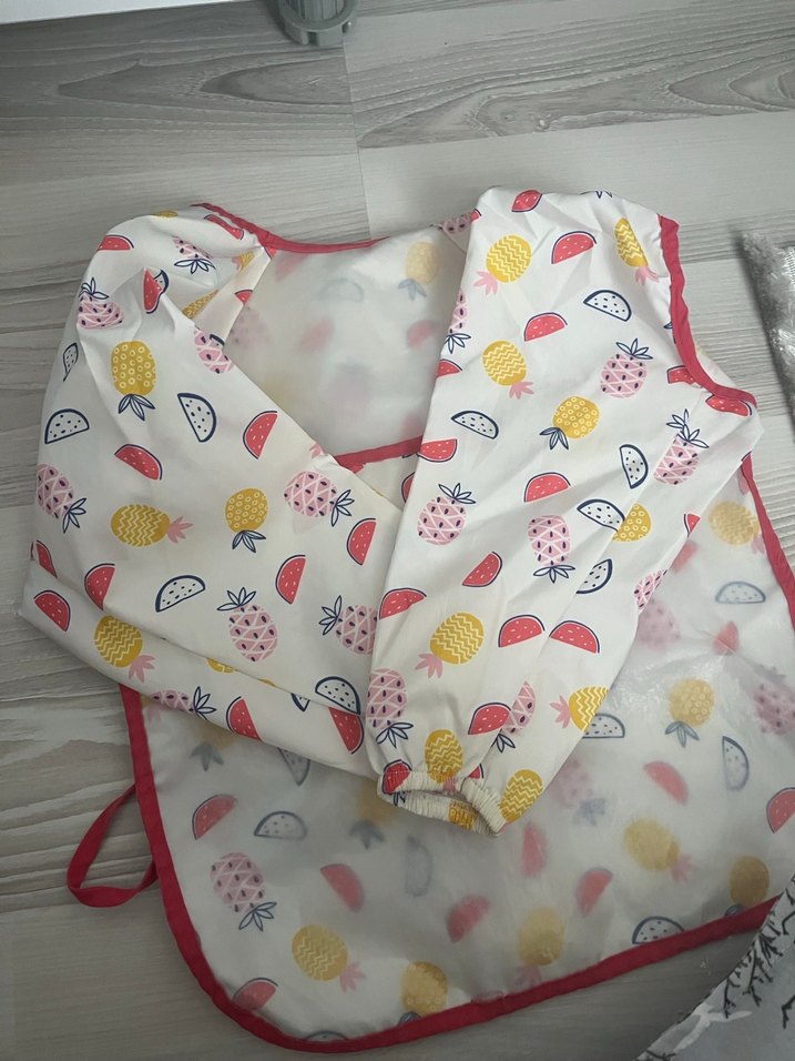 Pastel Desenli Beyaz Bebek Önlüğü - Görsel 2