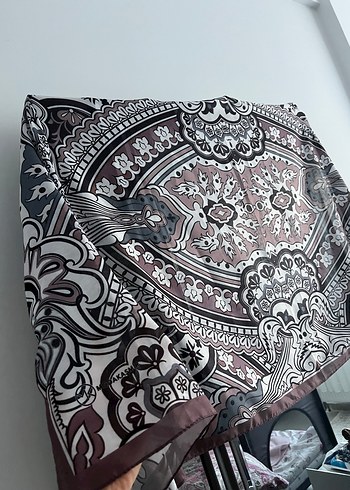 Diğer Moda kaşmir Kahverengi Dantel Detaylı Bohem Kadın Şal