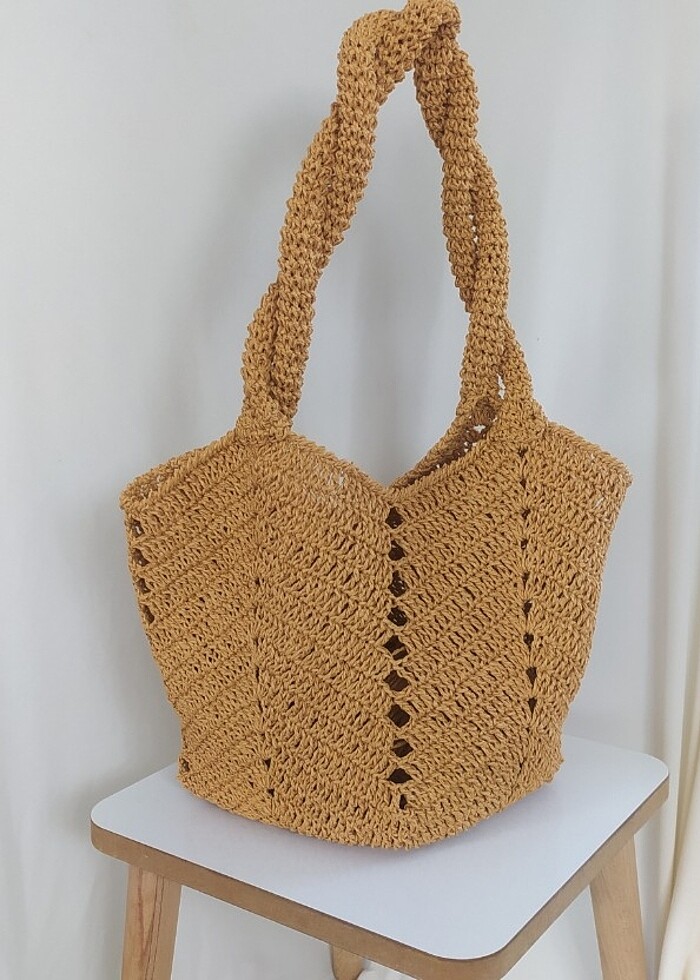  lale model kağıt ip çanta  - Görsel 2