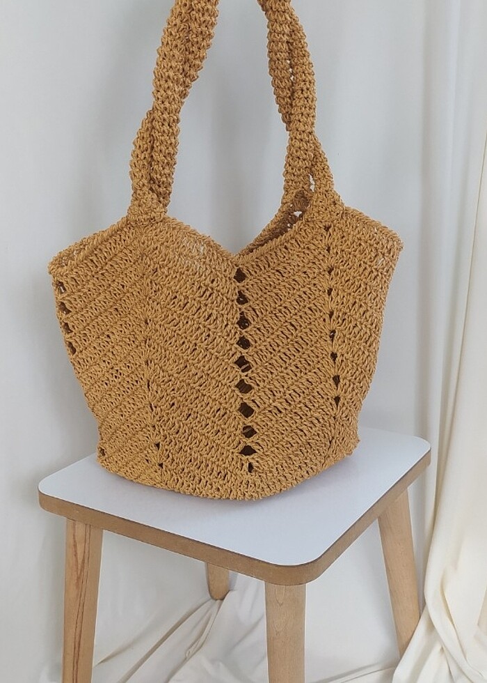  lale model kağıt ip çanta  - Görsel 3