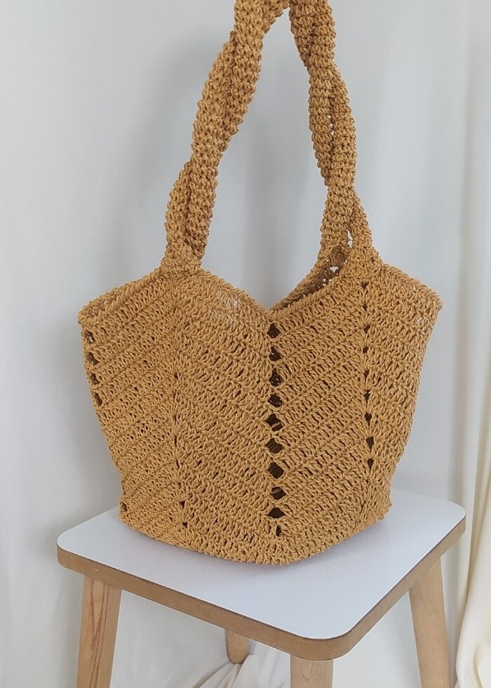  lale model kağıt ip çanta  - Görsel 4