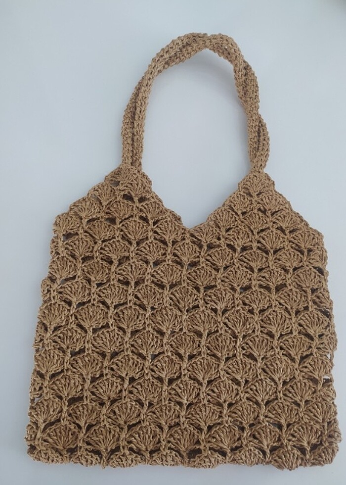 Kağıt ip örgü çanta - Görsel 3