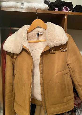 H&M kürklü taba Kadın Ceket