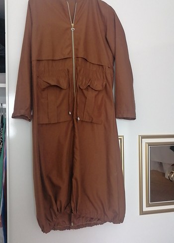 Diğer Şık Kahverengi Uzun ceket