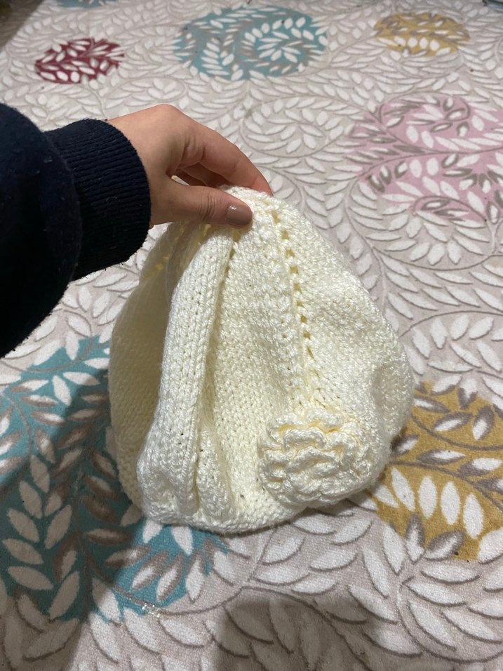 Kadın Beyaz Örgü Bere - Görsel 2