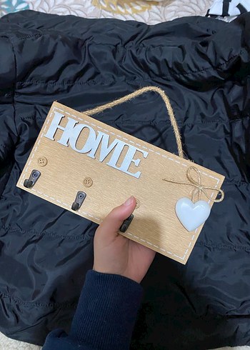 Ahşap Askılık "HOME" Yazılı - Görsel 2