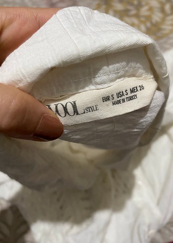 Düğmeli Beyaz Keten Bohem Kadın Gömlek - Görsel 3