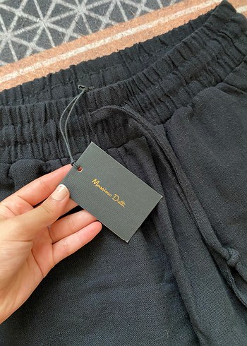 s Beden siyah Renk Massimo Dutti keten pantolon