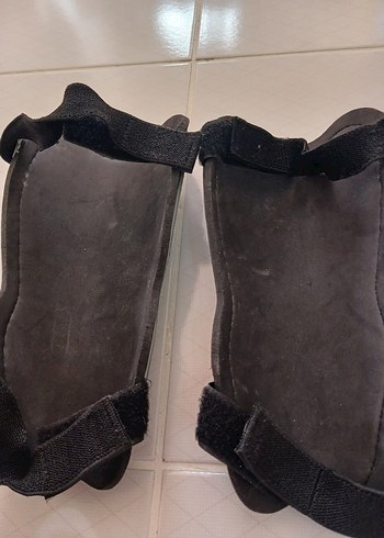 Gri Biker Diz Koruyucu Velcro Bantlı - Görsel 3