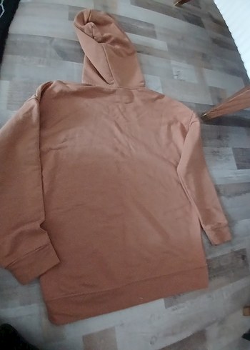 Bej Kapüşonlu Kadın Sweatshirt - Görsel 5