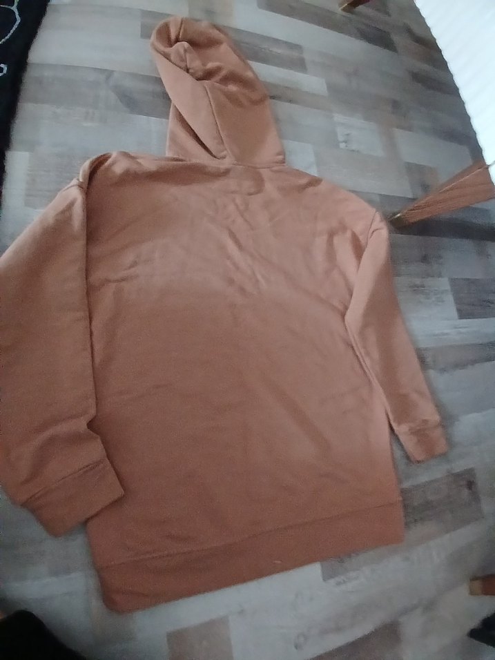 Bej Kapüşonlu Kadın Sweatshirt - Görsel 5