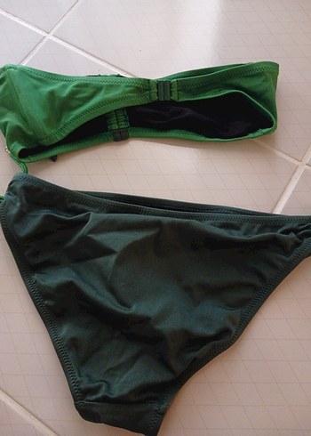 Koyu Yeşil İpli Kadın Bikini - Görsel 4