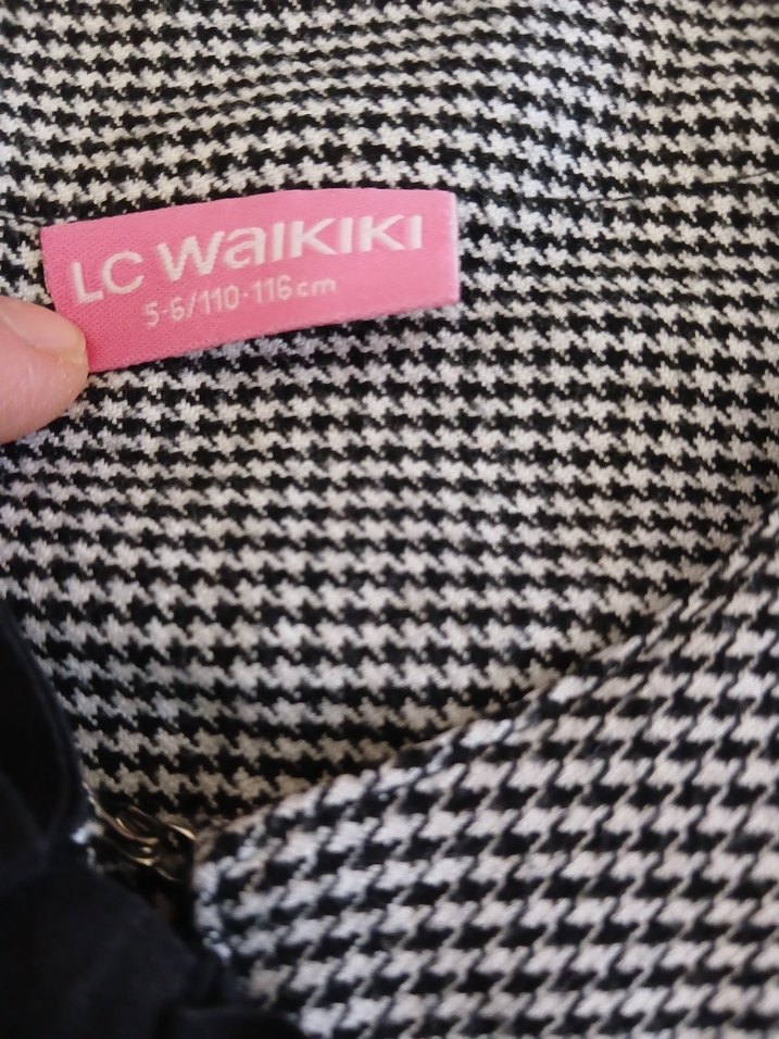 Kız Çocuk Siyah Gri Ekose Bolero ve Etek Takımı - Görsel 3