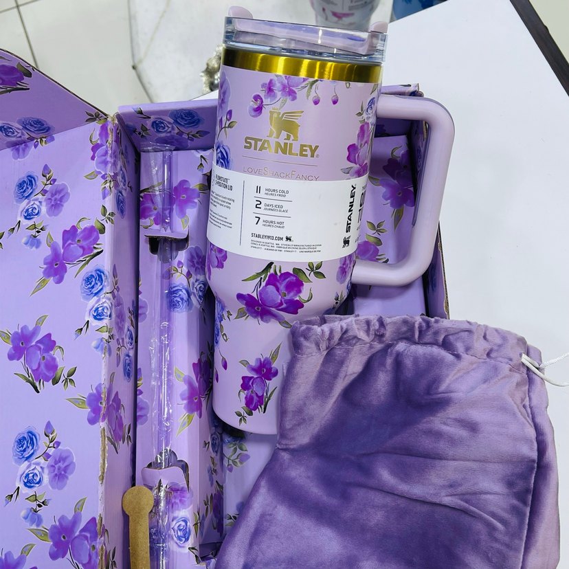 Çiçek Desenli Pastel Renkli desenli Termos - Görsel 4