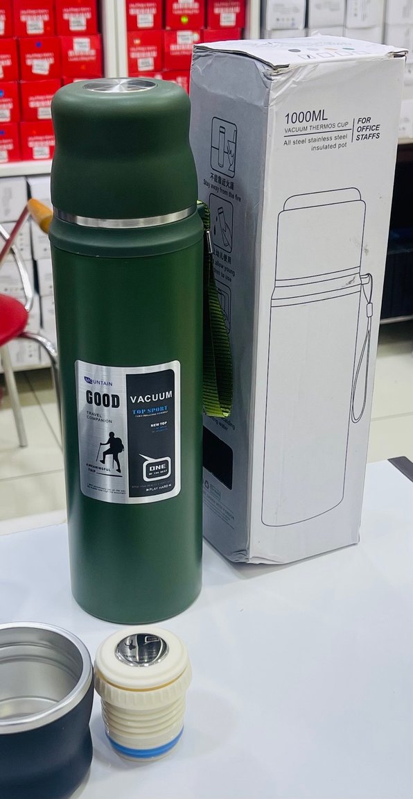 1000ML  dağcı Termos 12 saat sıcak soğuk tutma özelliğine sahip - Görsel 3