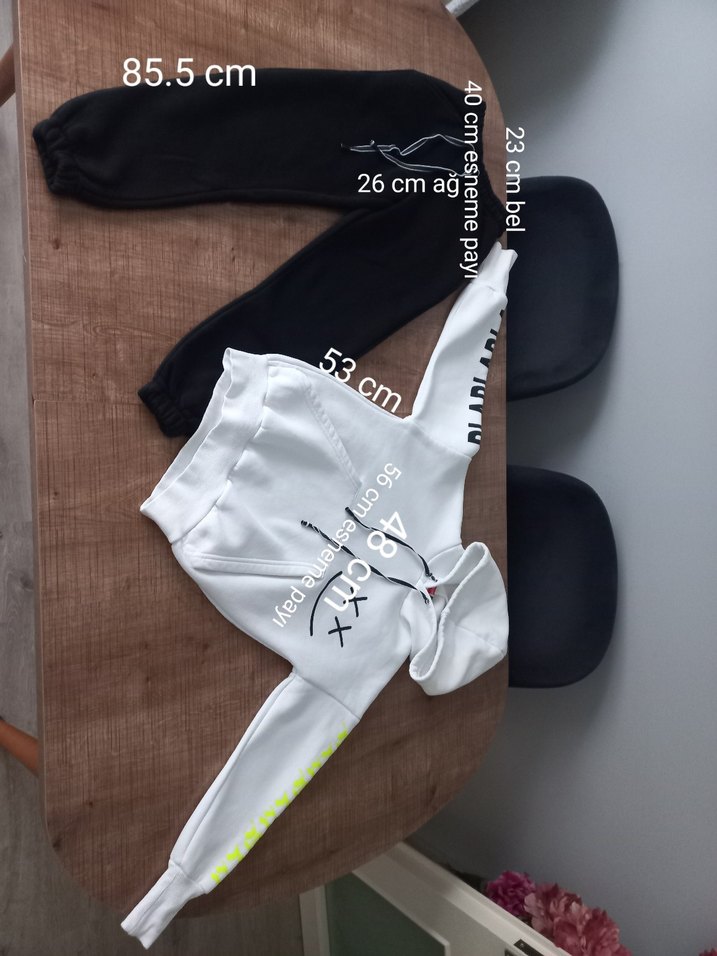 İçi polar kız çocuk eşofman takımı - Görsel 4