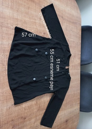 Düğmeli Siyah Kadın Bluz - Görsel 4