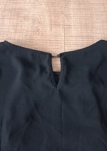 Düğmeli Siyah Kadın Bluz - Görsel 8