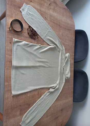 Degaje yaka triko kadın kazak - Görsel 7