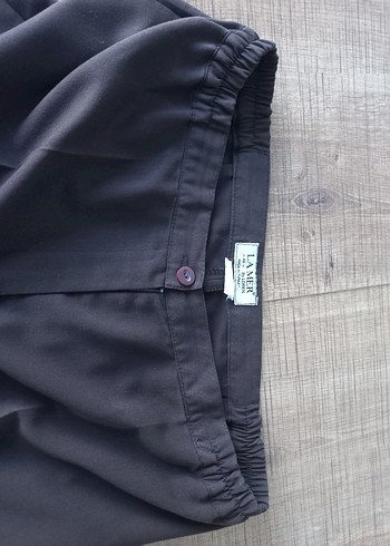 Beli Lastikli Kahverengi Kadın Kumaş Pantolon - Görsel 7