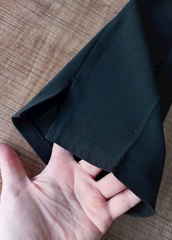 Kadın Siyah Normal Kesim Kumaş Pantolon - Görsel 7