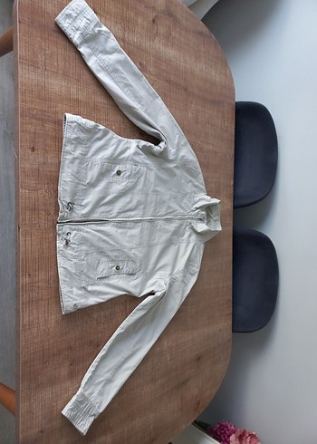 Gri Düğmeli Kadın Ceket - Görsel 3