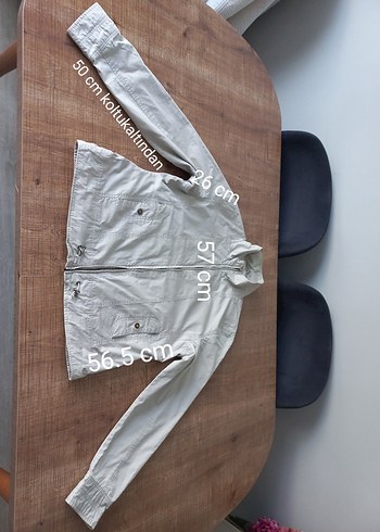 Gri Düğmeli Kadın Ceket - Görsel 4