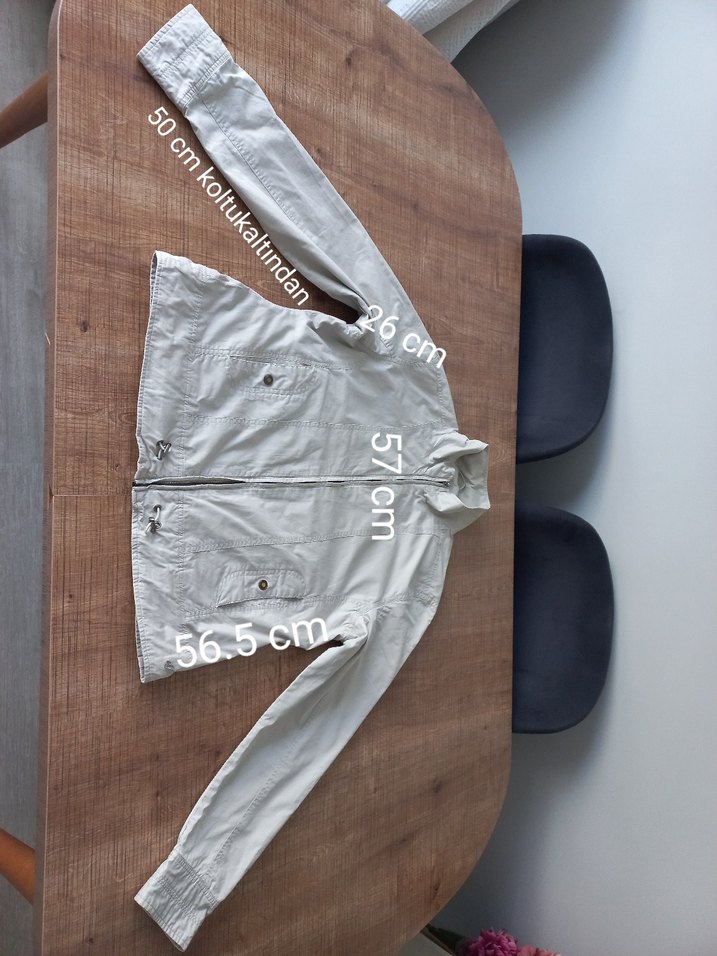 Gri Düğmeli Kadın Ceket - Görsel 4