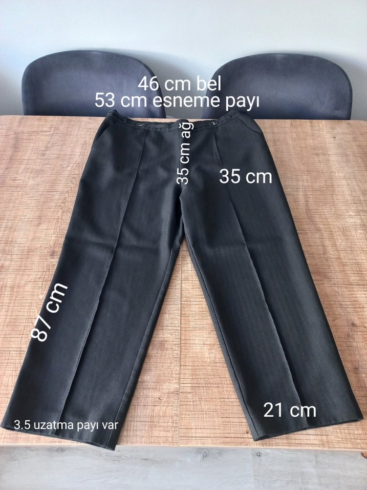 Siyah Kadın Kumaş Pantolon - Görsel 4
