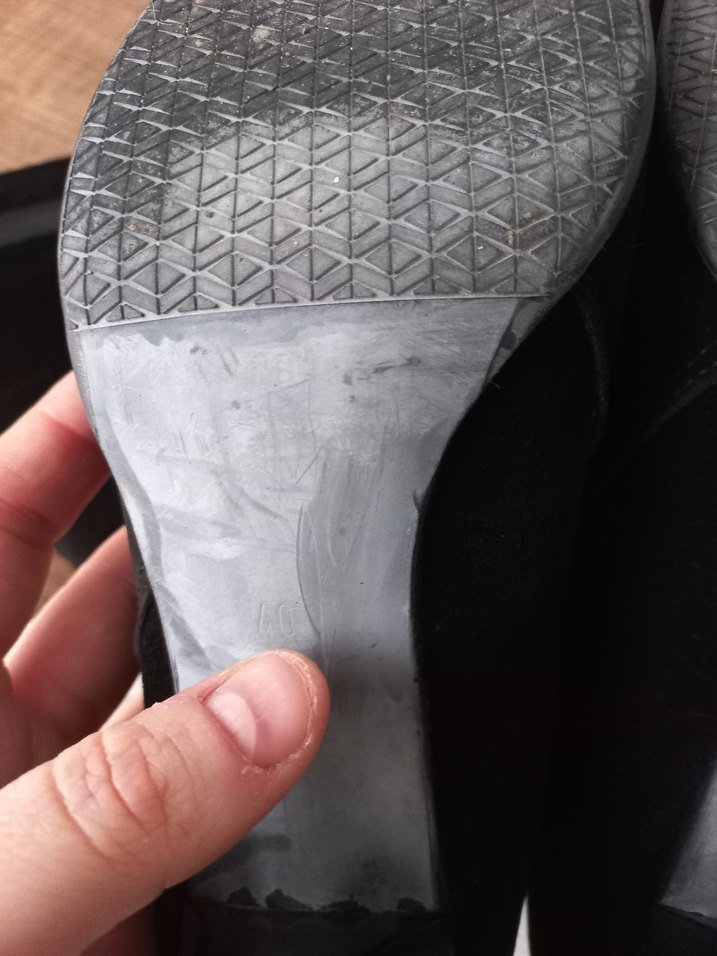 Siyah Süet Stiletto Topuklu Kemerli Çizme - Görsel 5