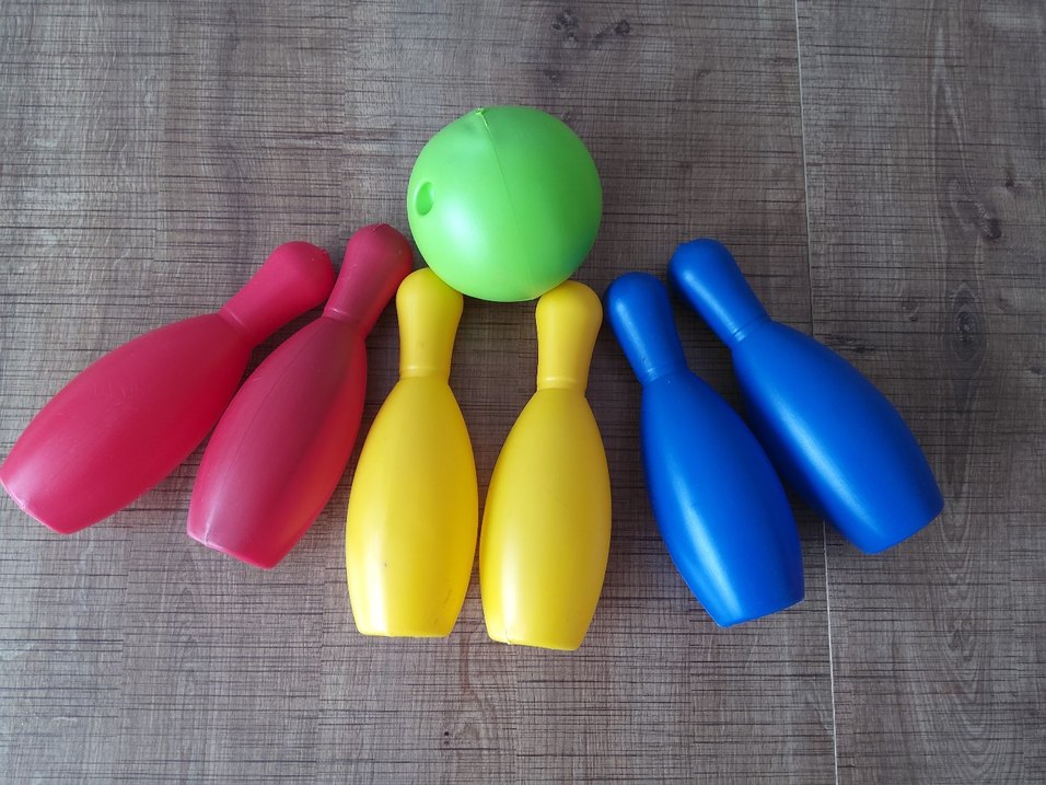 Renkli Plastik Bowling Seti - Görsel 2