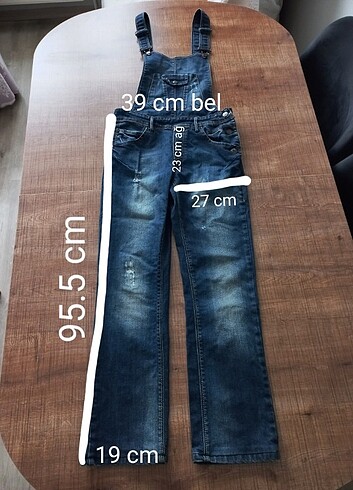 Kadın kot salopet tulum  - Görsel 4