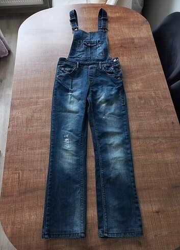 Kadın kot salopet tulum  - Görsel 2